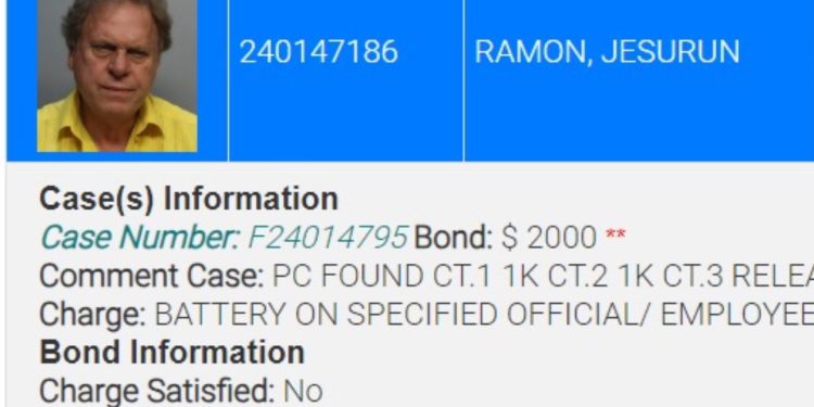 Arrestan a Ramón Jesurún y su hijo en Miami por agredir a un funcionario en el estadio de Miami