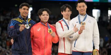 Ángel Barajas ganó medalla de plata en los Juegos Olímpicos de París 2024 en la prueba de barra fija de gimnasia artística