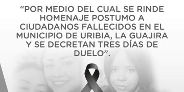 Tres días de luto en Uribia por fallecimiento de las cinco personas en accidente