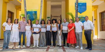 Florena Estrada Daza, Luisana Vence Morón y Sharick Sánchez Alamarales, estudiantes de VI semestre de la Escuela de Derecho de la Universidad Sergio Arboleda Santa Marta