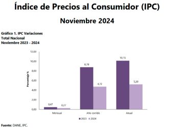 En un año la inflación cayó casi a la mitad, reveló el DANE