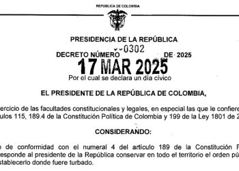 Gobierno nacional expide Decreto 0302 que declara Día Cívico para la Participación Ciudadana este martes 18 de marzo