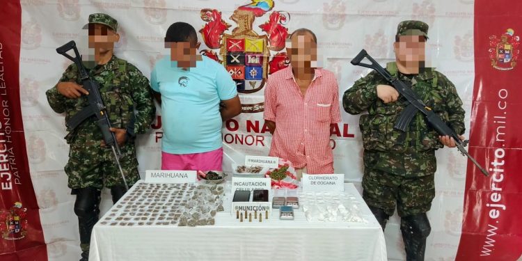 Tropas del Ejército Nacional capturaron a dos presuntos integrantes del GAO Clan del Golfo en Bosconia, Cesar