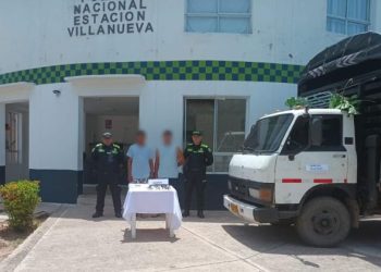 La Policía Nacional capturó en flagrancia a dos personas por el delito de abigeato en el sur de La Guajira