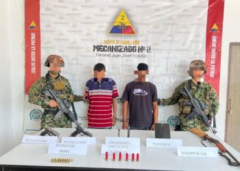 Acción ofensiva del Ejército Nacional logró la captura de dos presuntos integrantes del Clan del Golfo en Fonseca, La Guajira