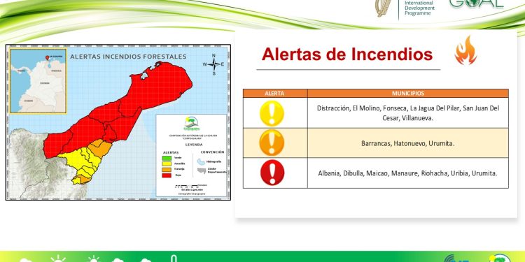 Advertencia del SAT de Corpoguajira por ocurrencia de incendios forestales en La Guajira