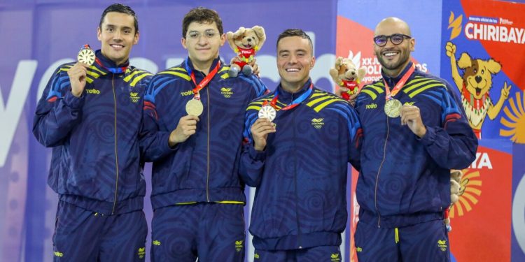 Jornada brillante para la natación colombiana en los Bolivarianos