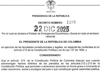 Gobierno nacional oficializó la declaratoria del Estado de Emergencia Económica y Social