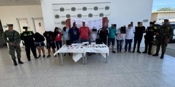 La Fuerza Pública capturó a 12 presuntos integrantes del grupo delincuencial Los Rancho Solos en Valledupar, Cesar