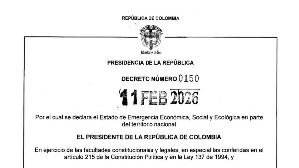 Gobierno declara estado de emergencia económica en ocho departamentos