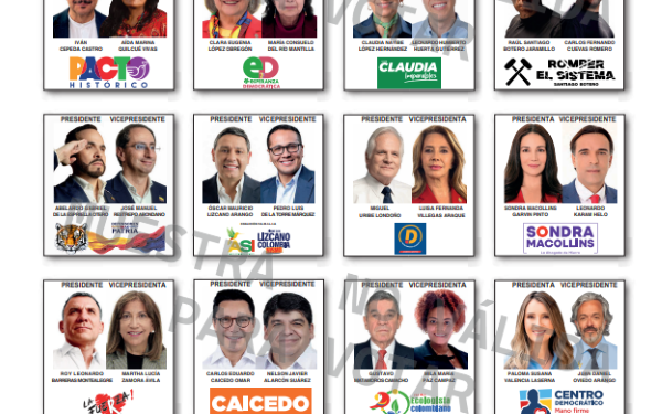 Conozca la posición de los candidatos presidenciales en la tarjeta electoral