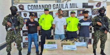 Ejército Nacional capturó a tres presuntos integrantes del grupo armado Cartel del Clan del Golfo en Cesar