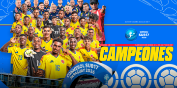CAMPEONES SUDAMERICANOS: la Selección Colombia Masculina celebra el título continental